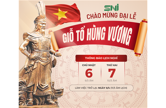 THÔNG BÁO LỊCH NGHỈ GIỖ TỔ HÙNG VƯƠNG 2025