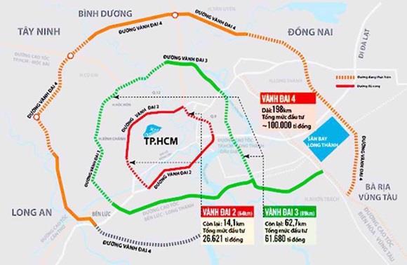 Vành đai 4 Tp.HCM đi qua Bình Dương, Đồng Nai, Long An chuẩn bị khởi c...