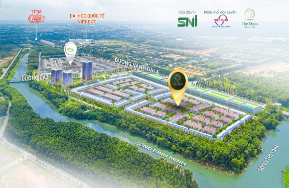 Xuất Hiện Khu Đô Thị Biệt Lập Hai Mặt Tiền Sông Tại Bình Dương