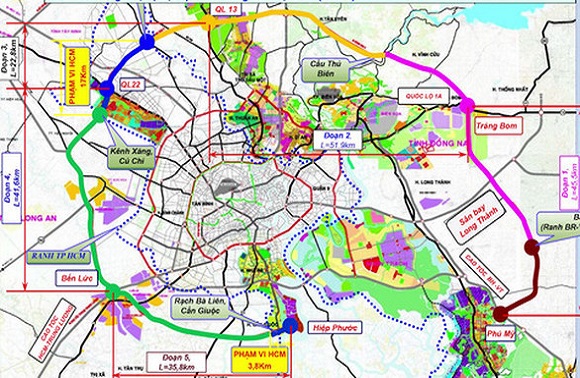 TP.HCM khởi động việc đầu tư đường vành đai 4 dài 200km, 6-8 làn xe